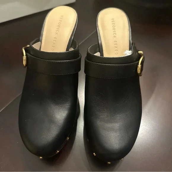 NIB Veronica Beard Hendrix Buckled Clogs Size 9.5 Black - Picture 7 of 13